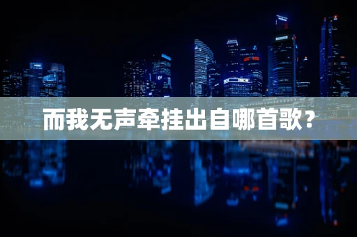 而我无声牵挂出自哪首歌？