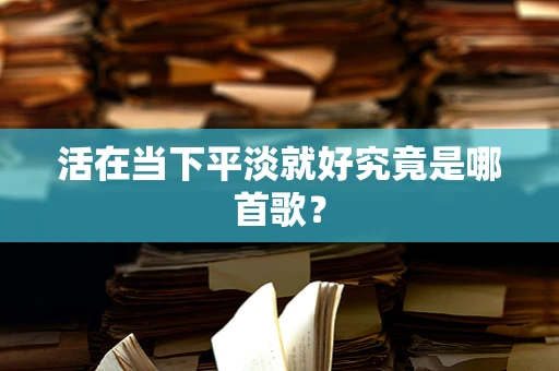 活在当下平淡就好究竟是哪首歌？