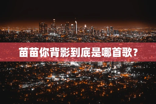 苗苗你背影到底是哪首歌？
