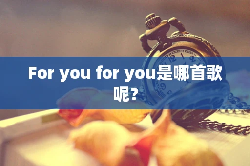 For you for you是哪首歌呢？