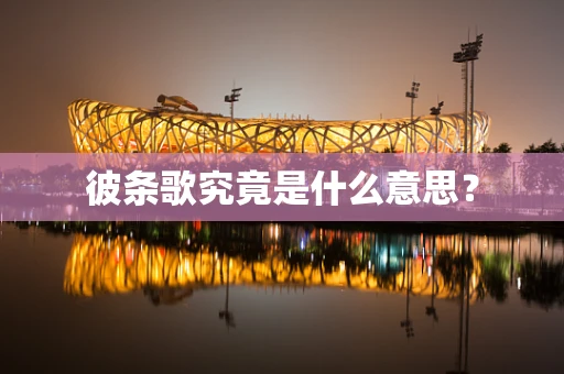 彼条歌究竟是什么意思？