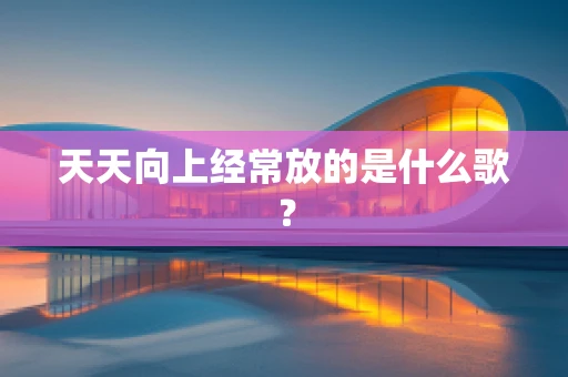 天天向上经常放的是什么歌？