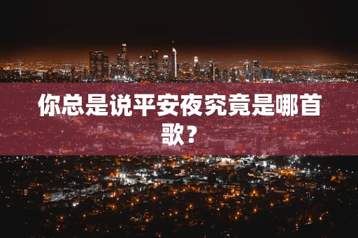 你总是说平安夜究竟是哪首歌？