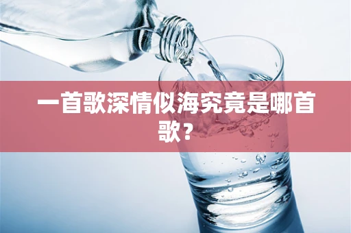 一首歌深情似海究竟是哪首歌？