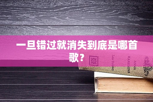 一旦错过就消失到底是哪首歌？