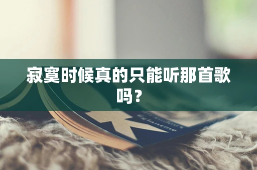 寂寞时候真的只能听那首歌吗？