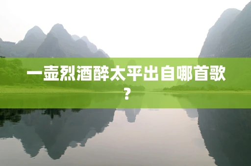 一壶烈酒醉太平出自哪首歌？
