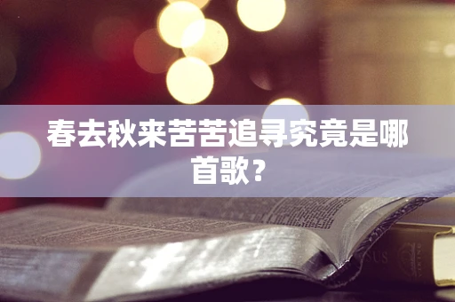 春去秋来苦苦追寻究竟是哪首歌？