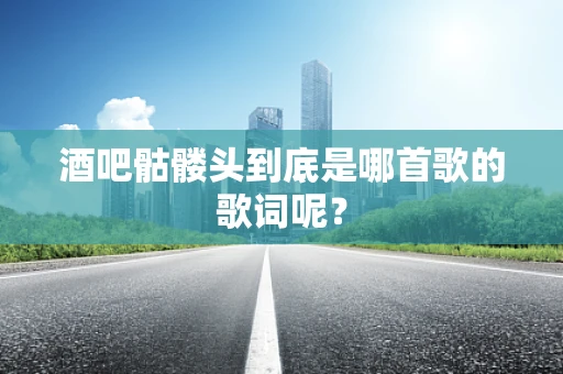 酒吧骷髅头到底是哪首歌的歌词呢？