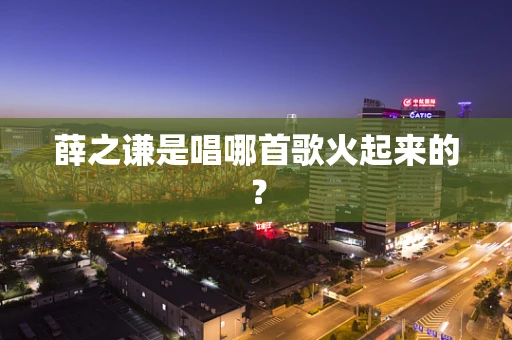 薛之谦是唱哪首歌火起来的？