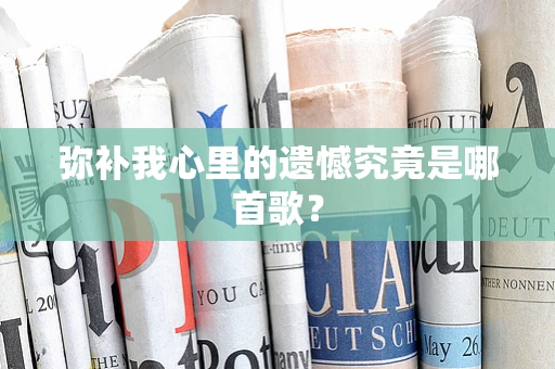 弥补我心里的遗憾究竟是哪首歌？