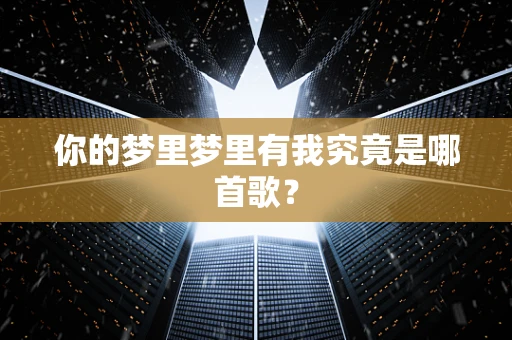 你的梦里梦里有我究竟是哪首歌？