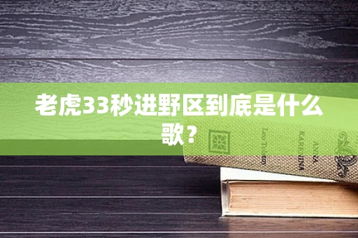 老虎33秒进野区到底是什么歌？