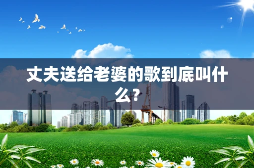丈夫送给老婆的歌到底叫什么？