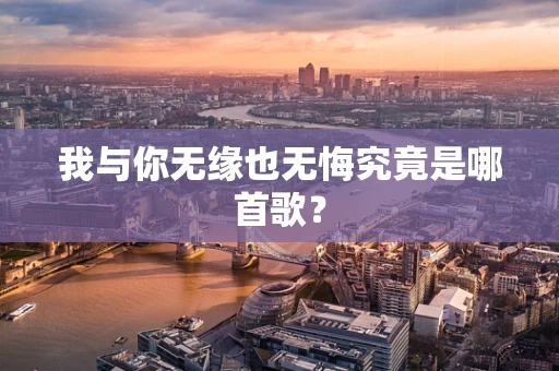 我与你无缘也无悔究竟是哪首歌？