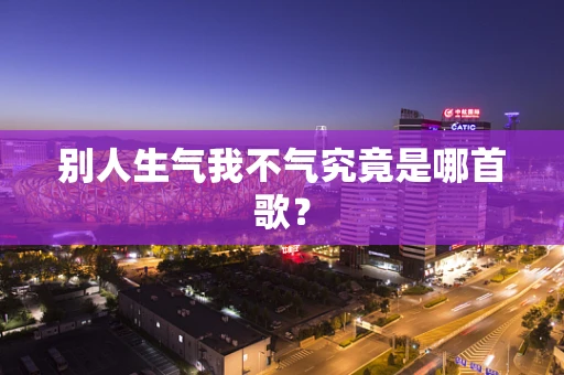 别人生气我不气究竟是哪首歌？