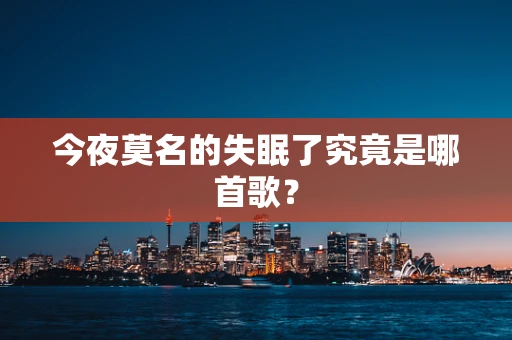 今夜莫名的失眠了究竟是哪首歌？