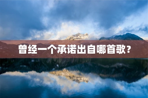 曾经一个承诺出自哪首歌？