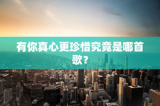 有你真心更珍惜究竟是哪首歌？