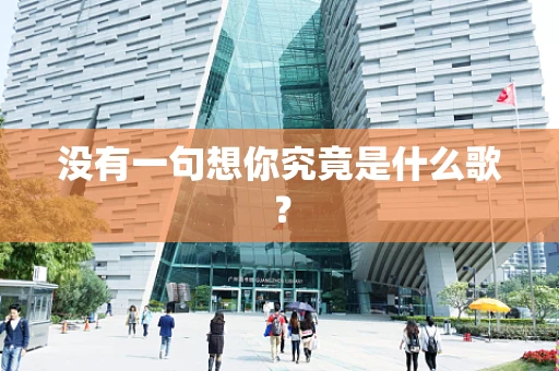 没有一句想你究竟是什么歌？