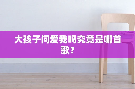 大孩子问爱我吗究竟是哪首歌？