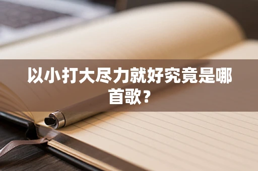 以小打大尽力就好究竟是哪首歌？