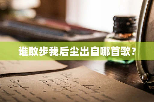 谁敢步我后尘出自哪首歌？