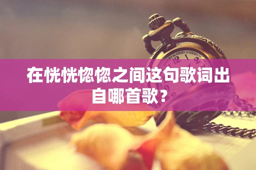 在恍恍惚惚之间这句歌词出自哪首歌？