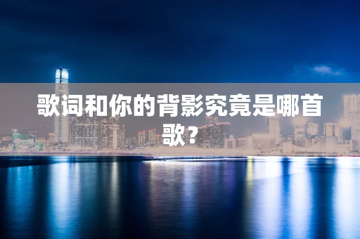 歌词和你的背影究竟是哪首歌？