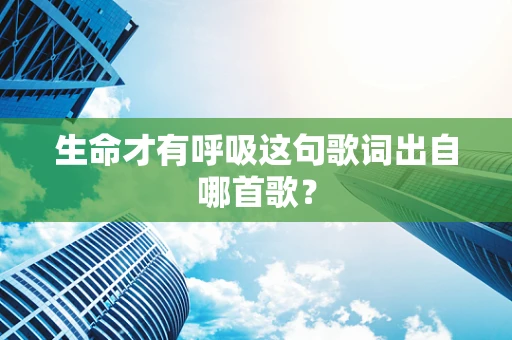 生命才有呼吸这句歌词出自哪首歌？