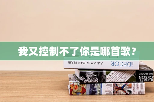 我又控制不了你是哪首歌？