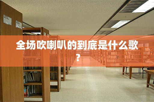 全场吹喇叭的到底是什么歌？