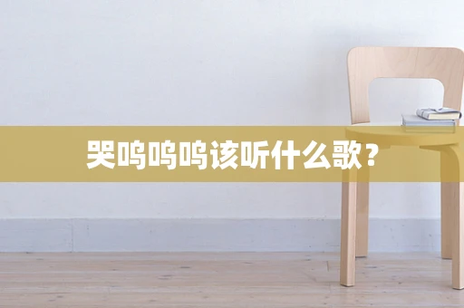 哭呜呜呜该听什么歌？