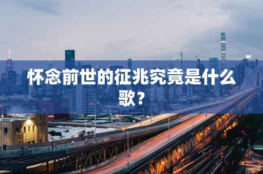 怀念前世的征兆究竟是什么歌？