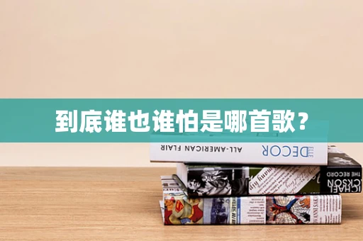 到底谁也谁怕是哪首歌？