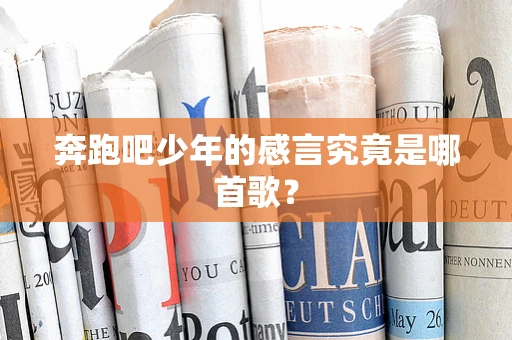奔跑吧少年的感言究竟是哪首歌？