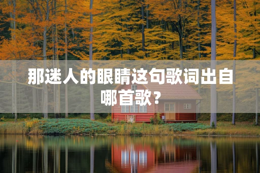 那迷人的眼睛这句歌词出自哪首歌？