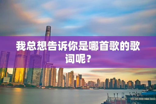 我总想告诉你是哪首歌的歌词呢？