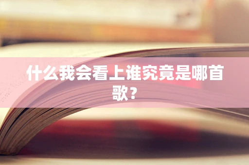 什么我会看上谁究竟是哪首歌？
