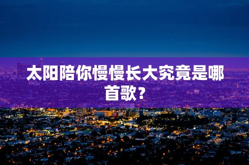 太阳陪你慢慢长大究竟是哪首歌？