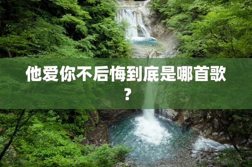 他爱你不后悔到底是哪首歌？