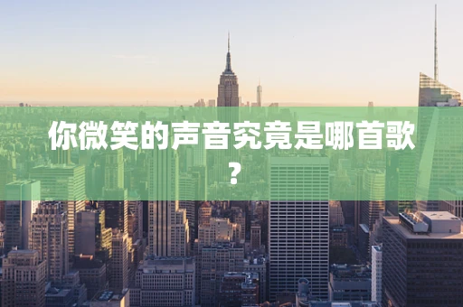 你微笑的声音究竟是哪首歌？