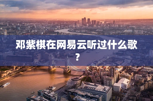 邓紫棋在网易云听过什么歌？