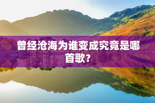 曾经沧海为谁变成究竟是哪首歌？
