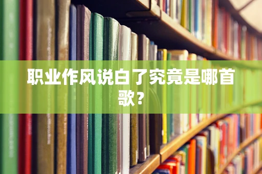 职业作风说白了究竟是哪首歌？